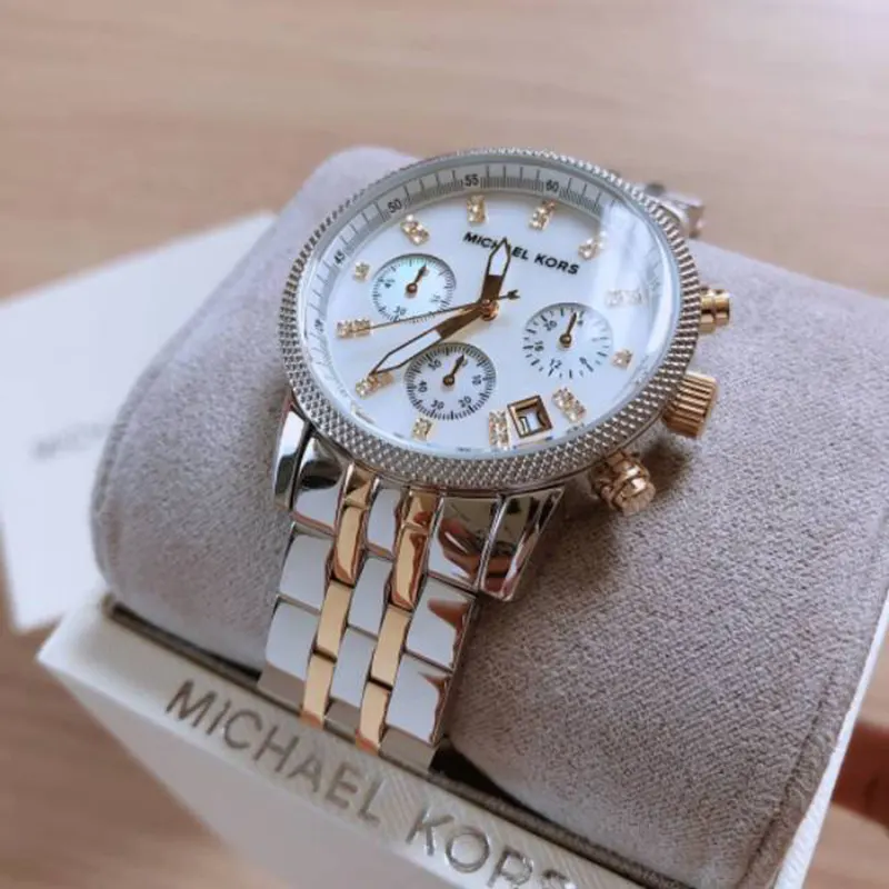 Michael Kors Ritz Chronograph Two-tone Ladies Watch- MK5057